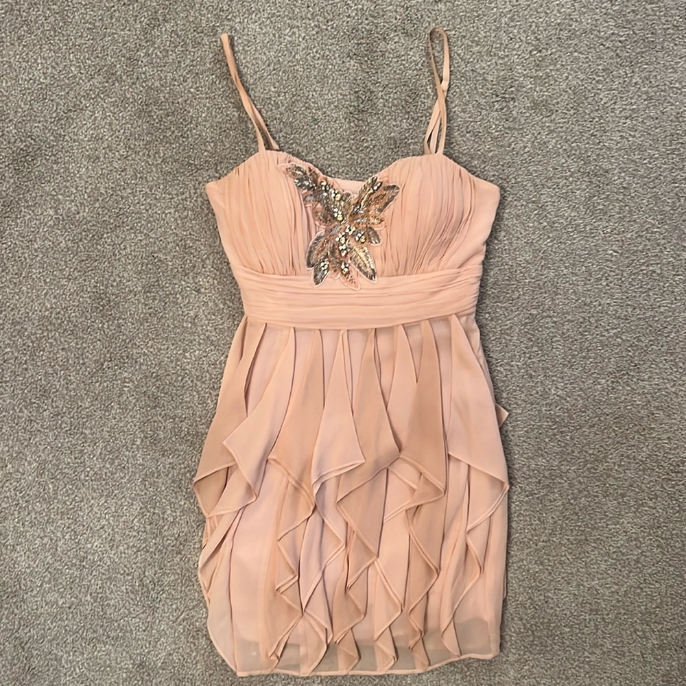 Stunning unique beaded chiffon formal cocktail dress from Australia size US 4 💓